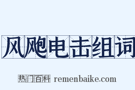 风飑电击组词是什么意思的图片